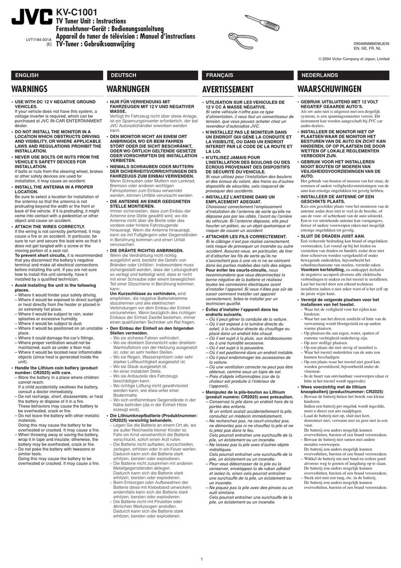 JVC KV-C1001 User manual