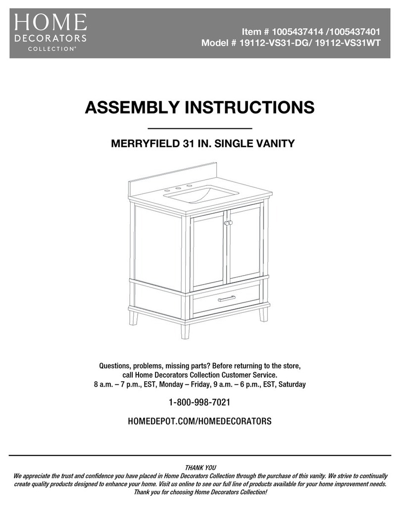Home Decorators Collection MERRYFIELD 19112-VS31-DG Assembly instructions