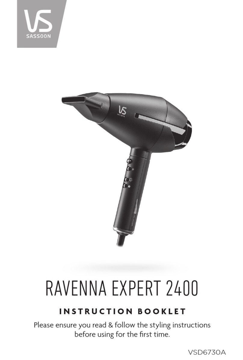 VS Sassoon RAVENNA EXPERT 2400 Instruction booklet