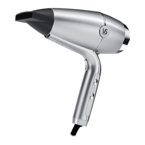 VS Sassoon HYDRO SMOOTH FAST DRY VSD5573A Instruction booklet