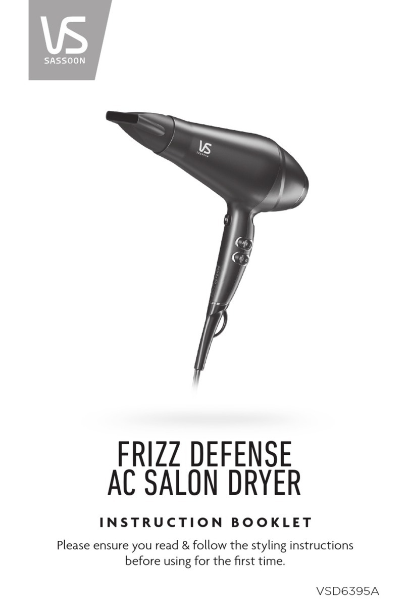 VS Sassoon FRIZZ DEFENSE VSD6395A User manual