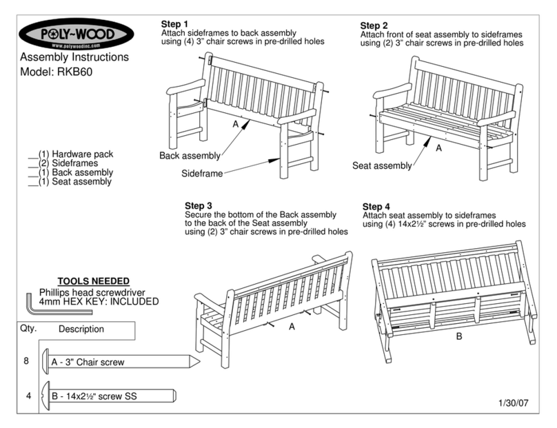 Polywood RKB60 Assembly instructions