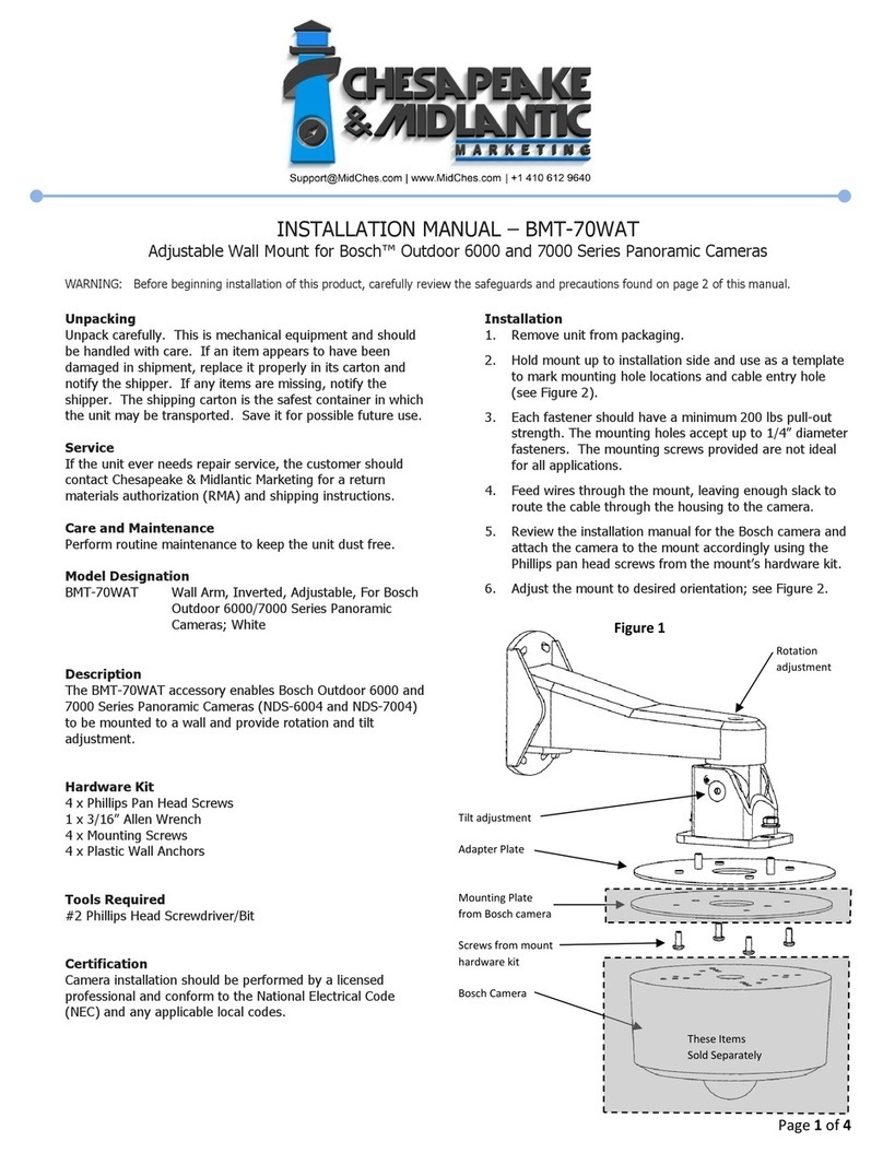 Chesapeake & Midlantic BMT-70WAT installation manual