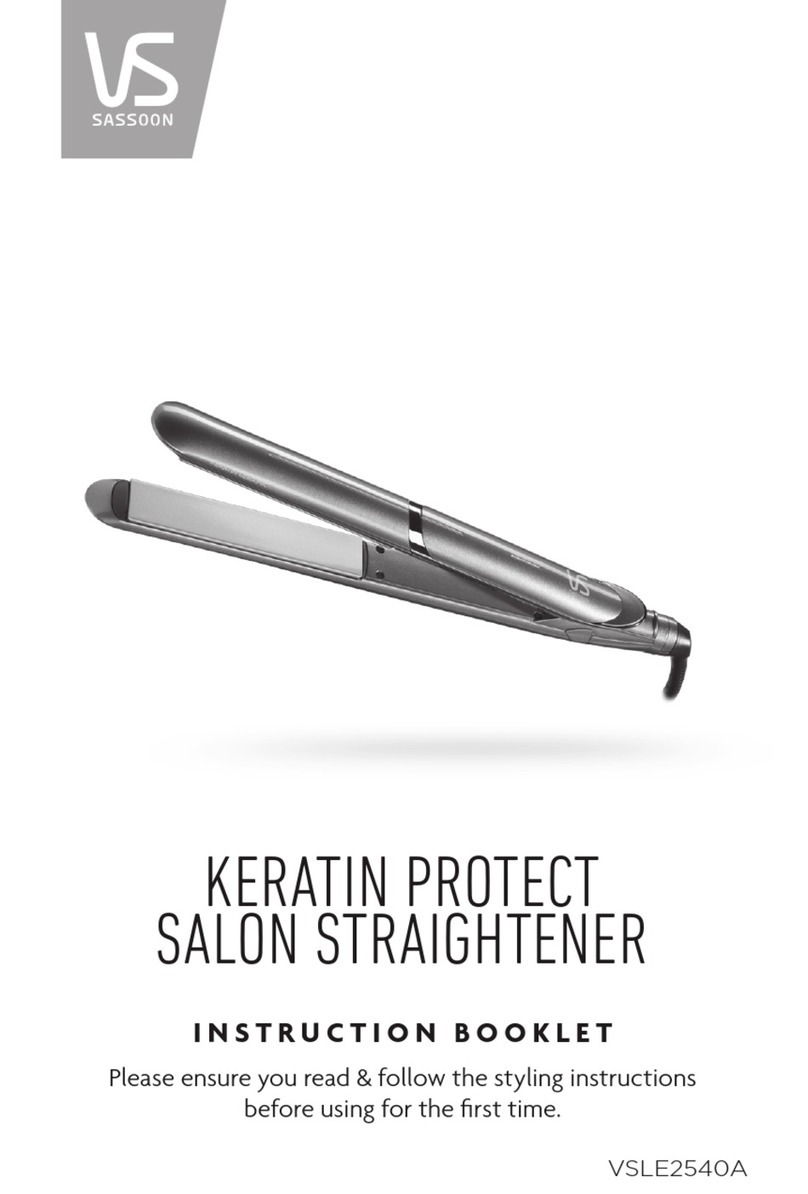 VS Sassoon KERATIN PROTECT VSLE2540A Instruction booklet VS Sassoon KERATIN PROTECT VSLE2540A Instruction booklet