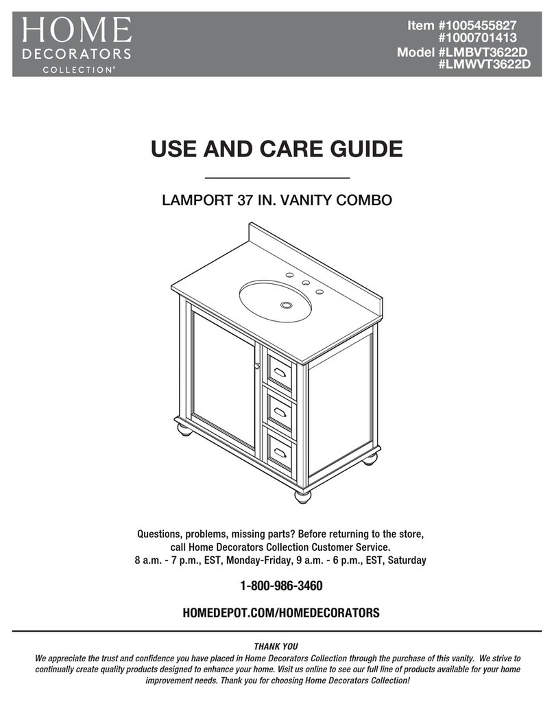 Home Decorators Collection Lamport LMBVT3622D Use and care guide
