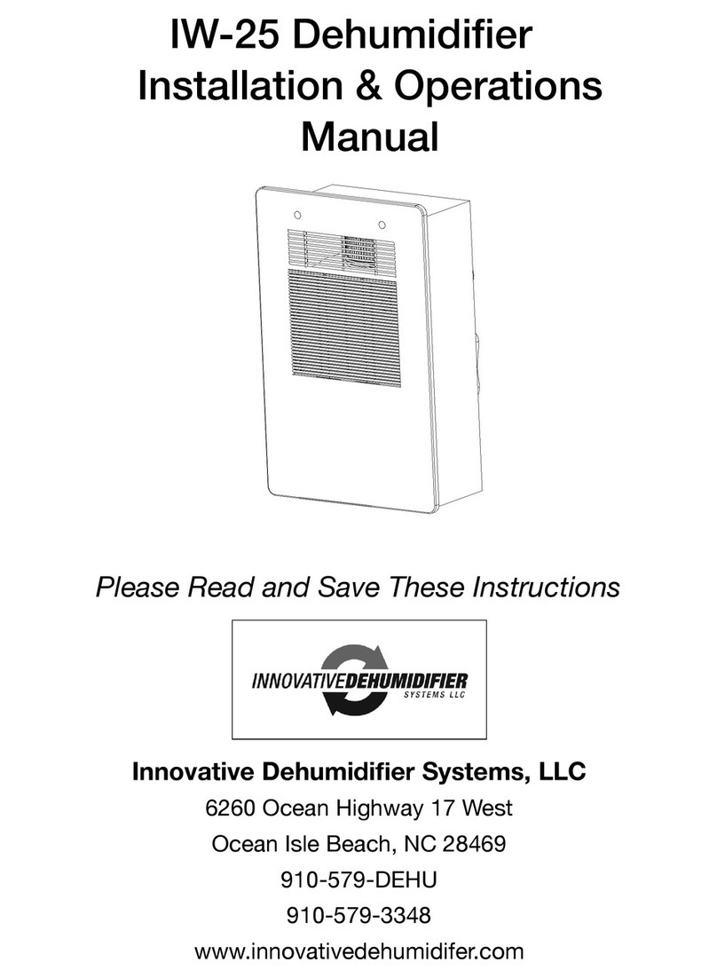 Innovative Dehumidifier IW-25 Installation & operation manual