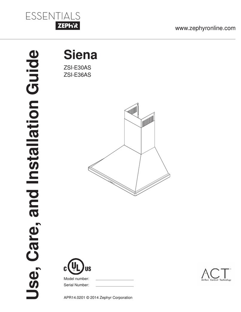 Zephyr Essentials Siena ZSI-E30AS Installation guide