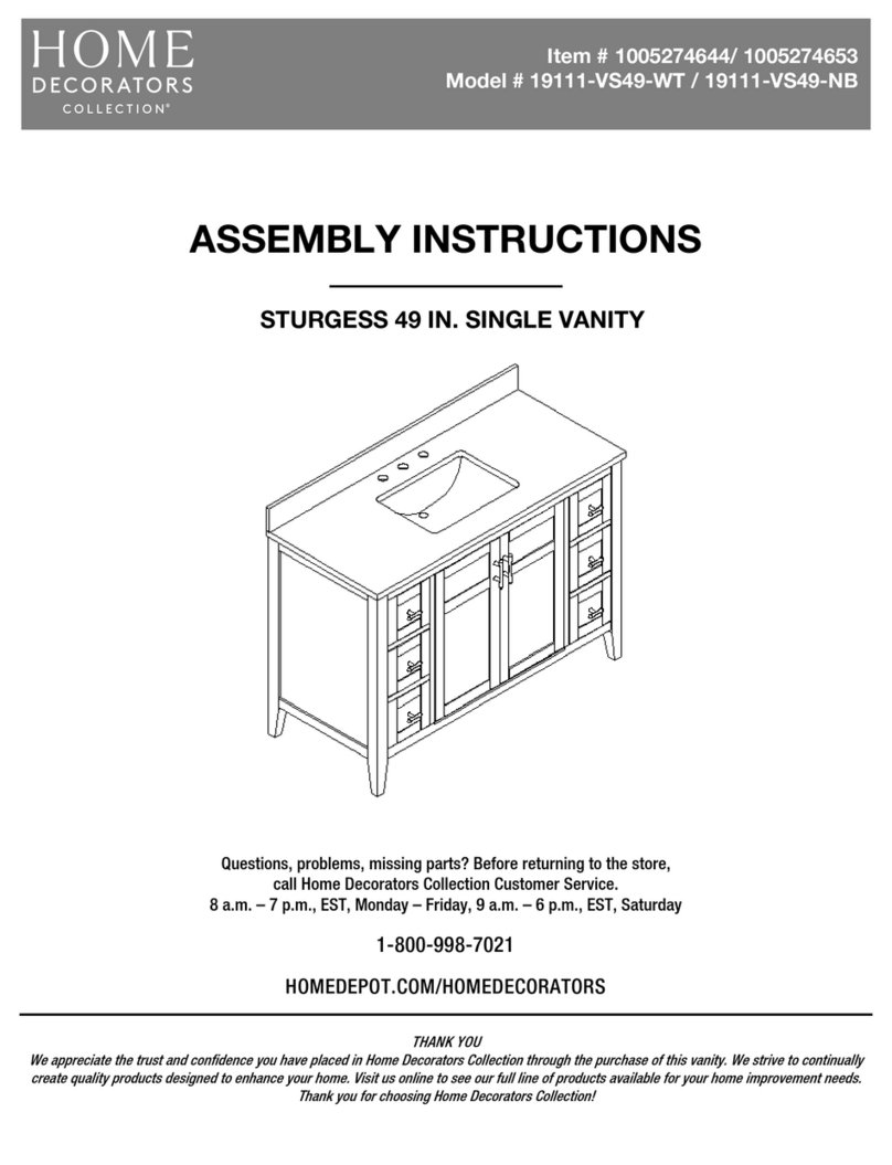 Home Decorators Collection Sturgess 19111-VS49-WT Assembly instructions