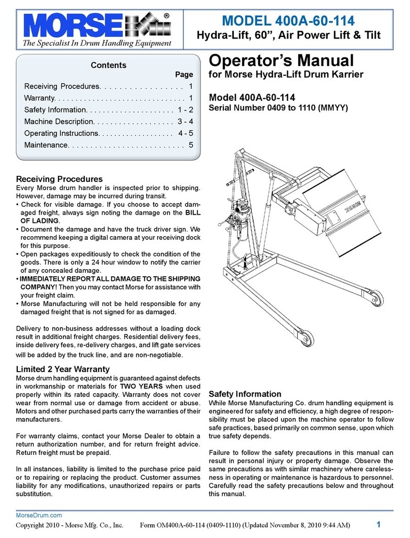 morse 1110 Operator's manual