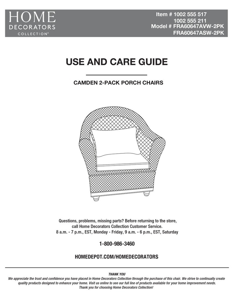 Home Decorators Collection CAMDEN FRA60647AVW-2PK User manual