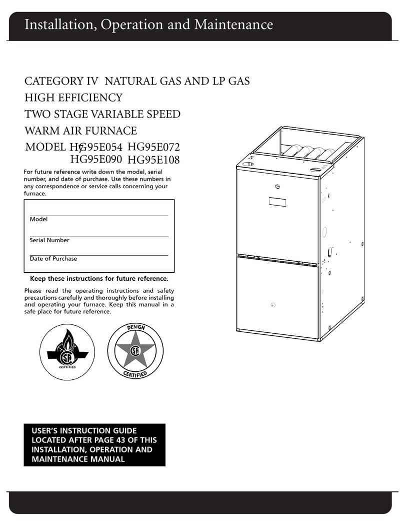 Haier HG95E054 Installation, operation and maintenance manual