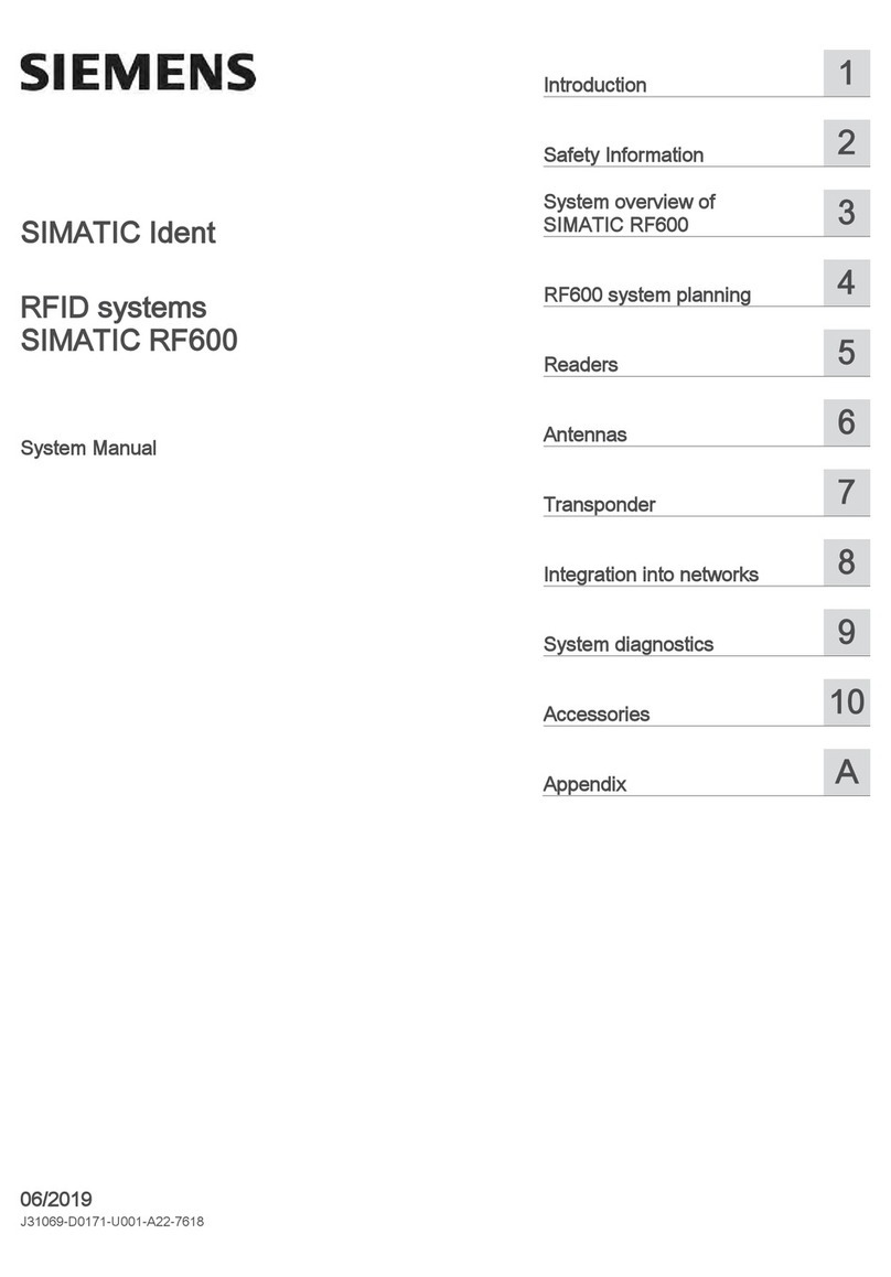 Siemens SIMATIC RF610T User guide