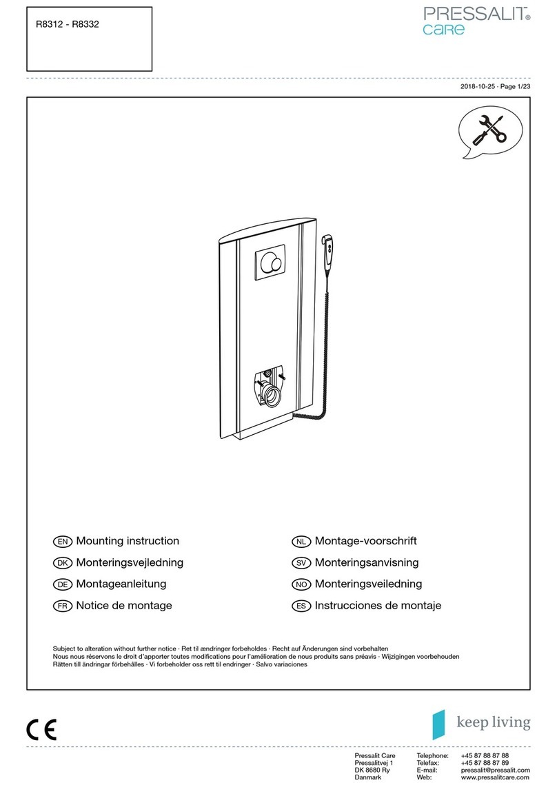 Pressalit Care Select TL2 Mounting instruction