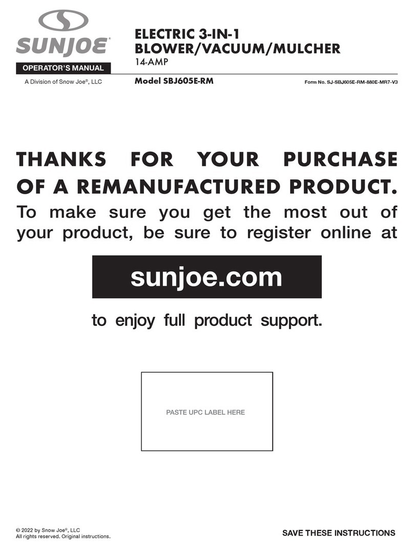 SNOWJOE SUNJOE SBJ605E-RED-RM User manual