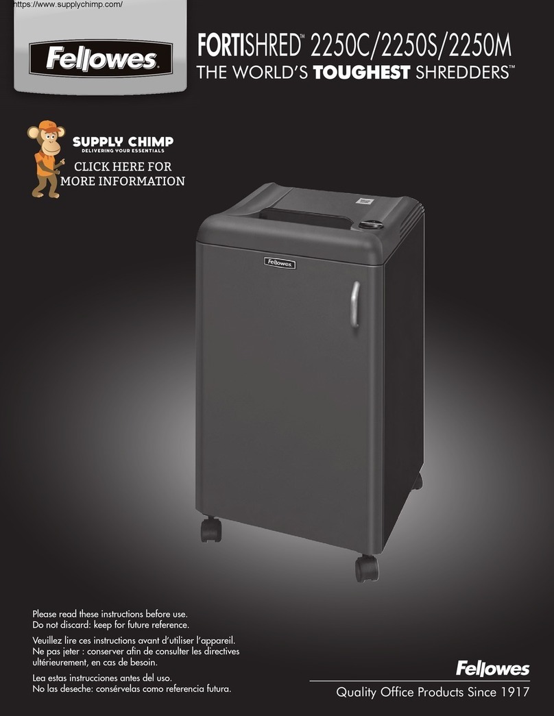 Fellowes FORTISHRED 2250M User manual