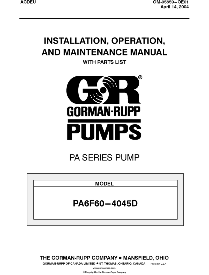 GORMAN-RUPP PA6F60 ---4045D User manual