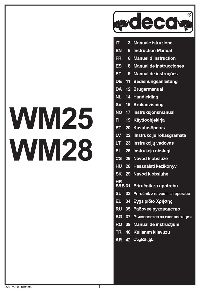 Deca WM25 instruction manual