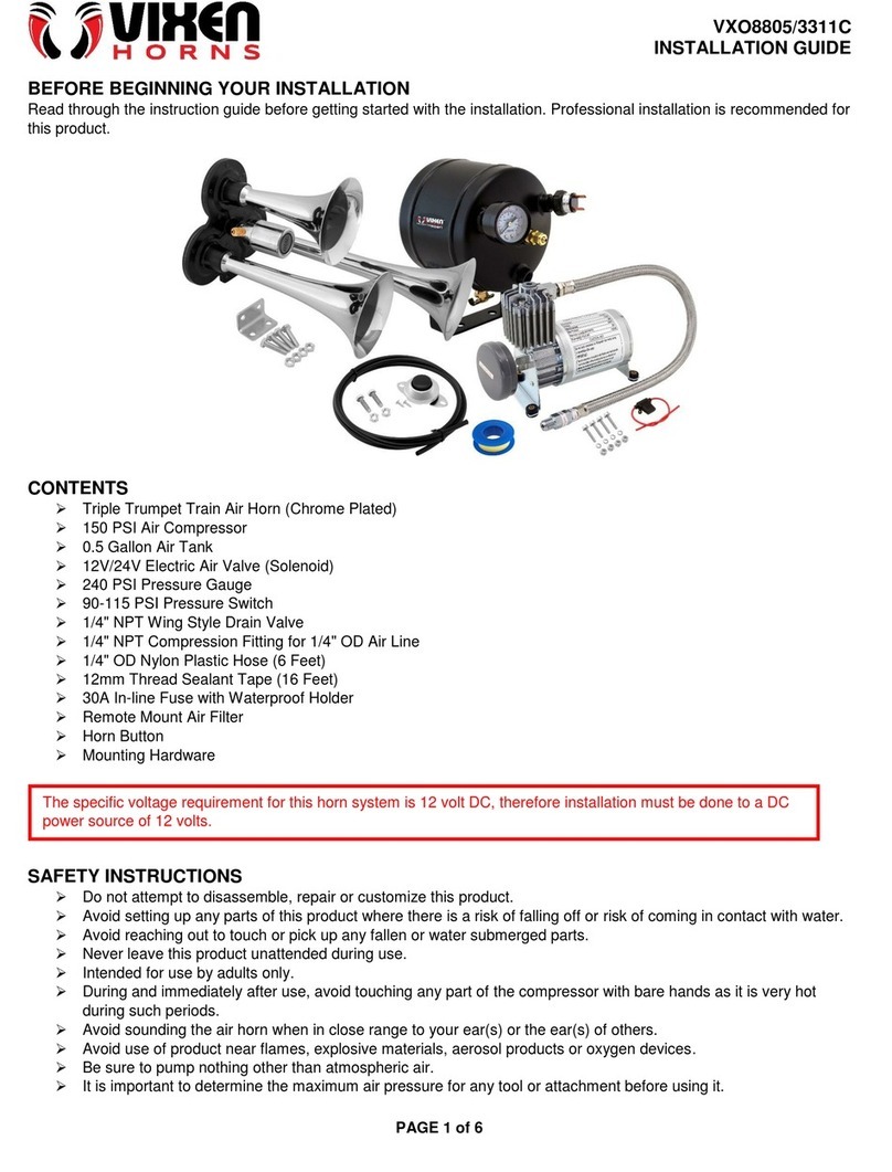 Vixen Horns VXO8805/3311C installation guide