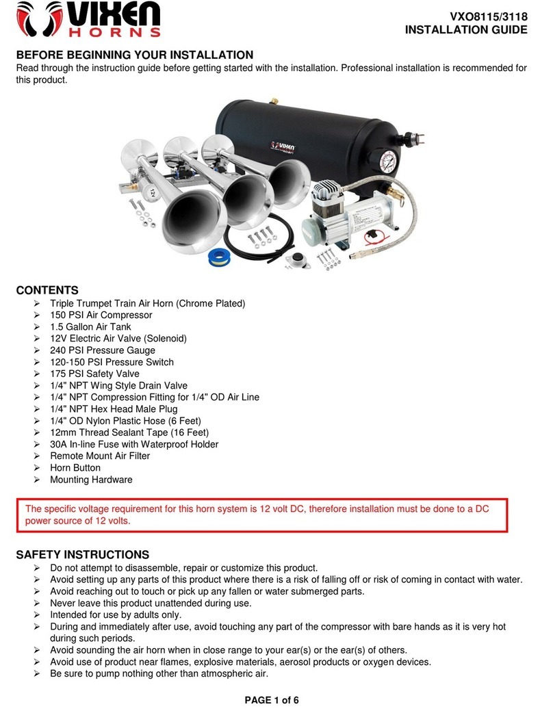 Vixen Horns VXO8115/3118 installation guide