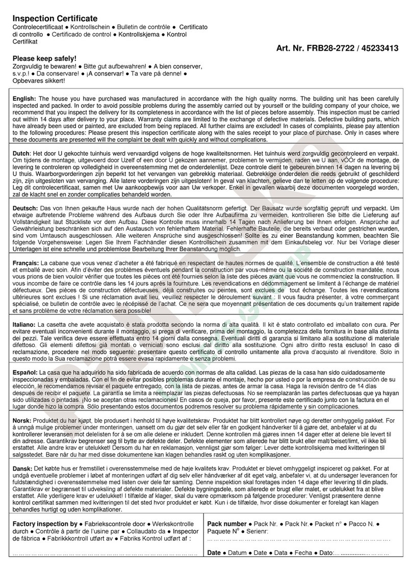 Lemeks Palmako Mary FRB28-2722 installation manual Lemeks Palmako Mary FRB28-2722 installation manual