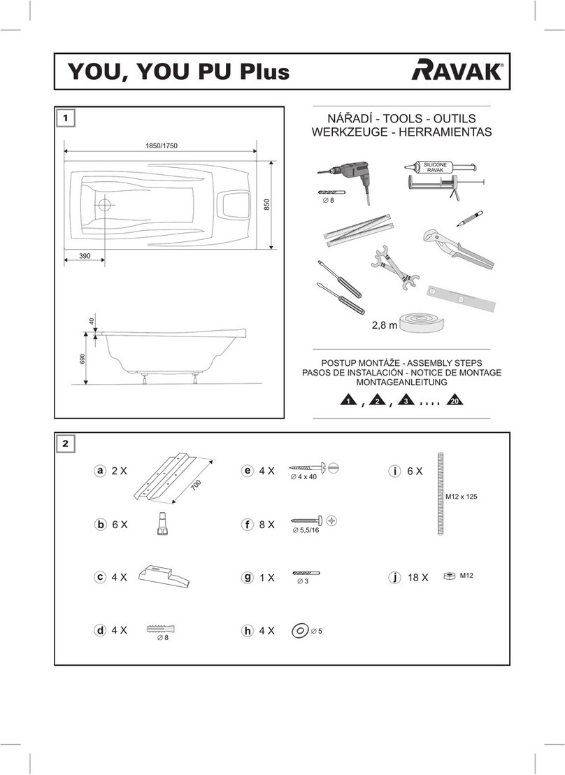 RAVAK YOU C051000000 installation instructions