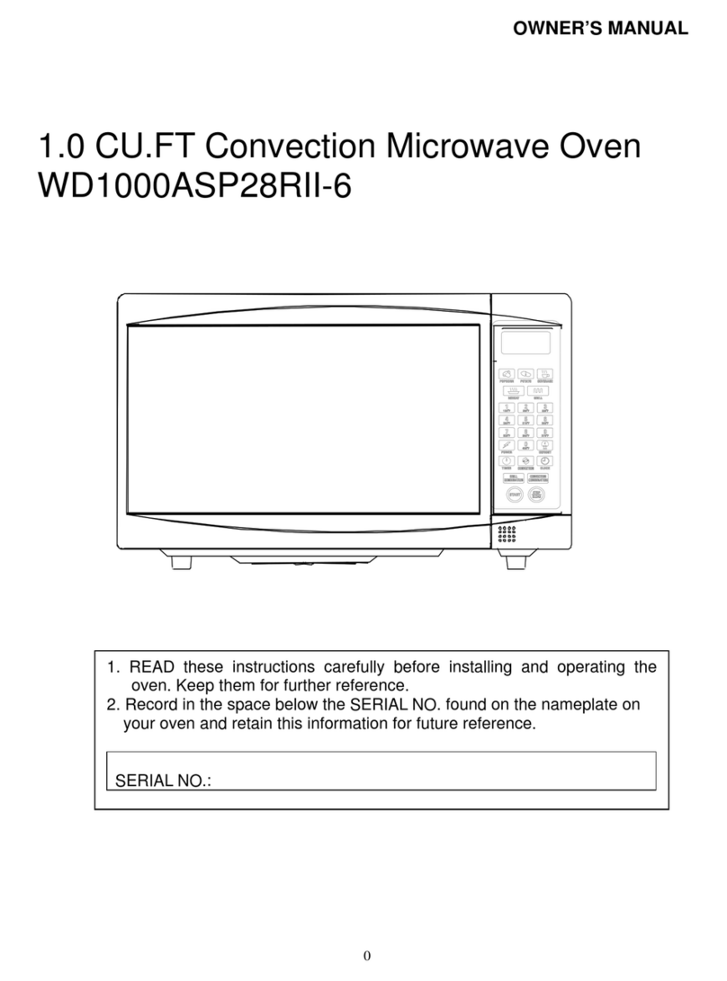 Galanz WD1000ASP28RII-6 owner's manual