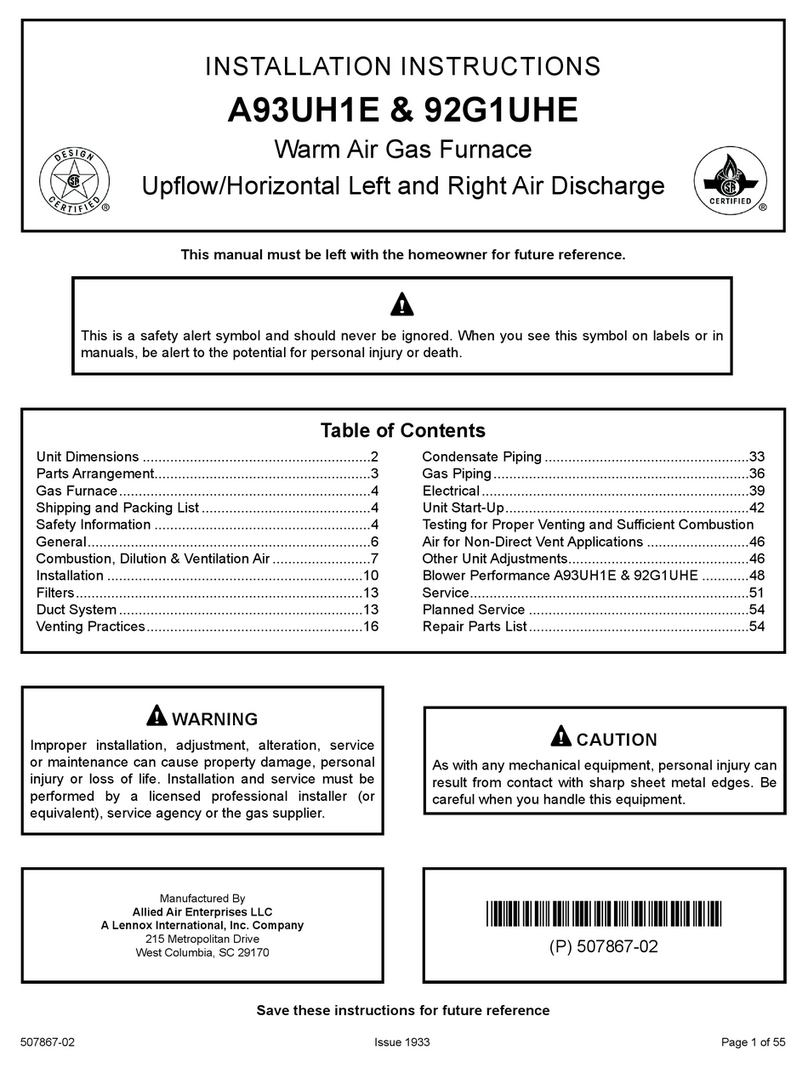 Allied 92G1UHE installation instructions