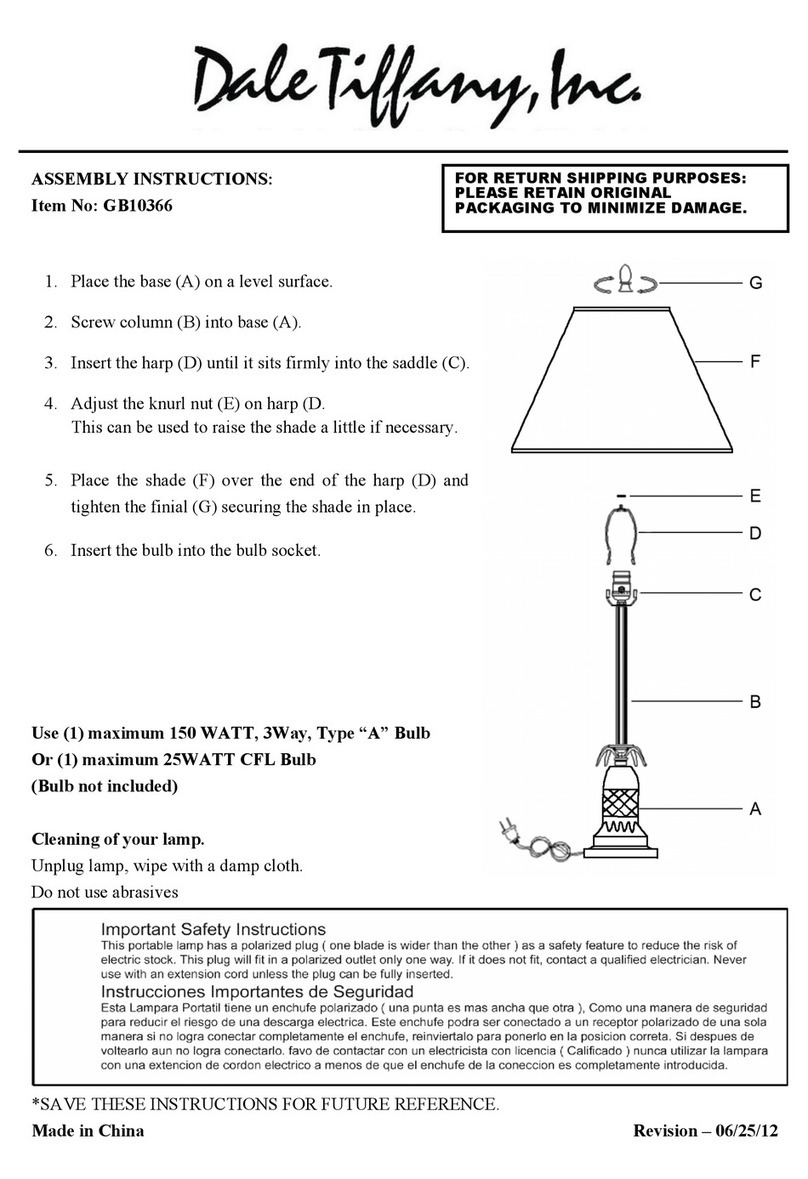 Dale Tiffany GB10366 User manual