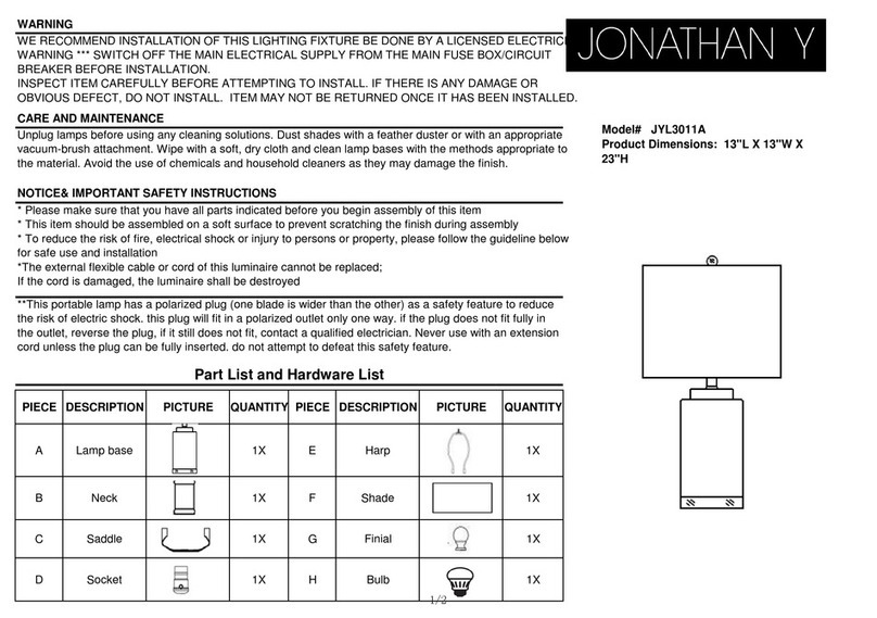 JONATHAN Y JYL3011A User manual JONATHAN Y JYL3011A User manual