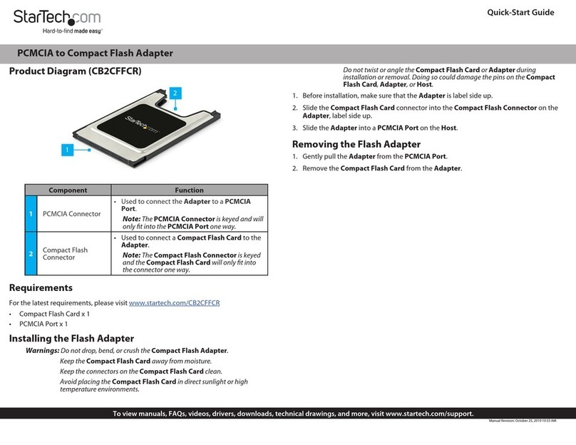 StarTech.com CB2CFFCR quick start guide