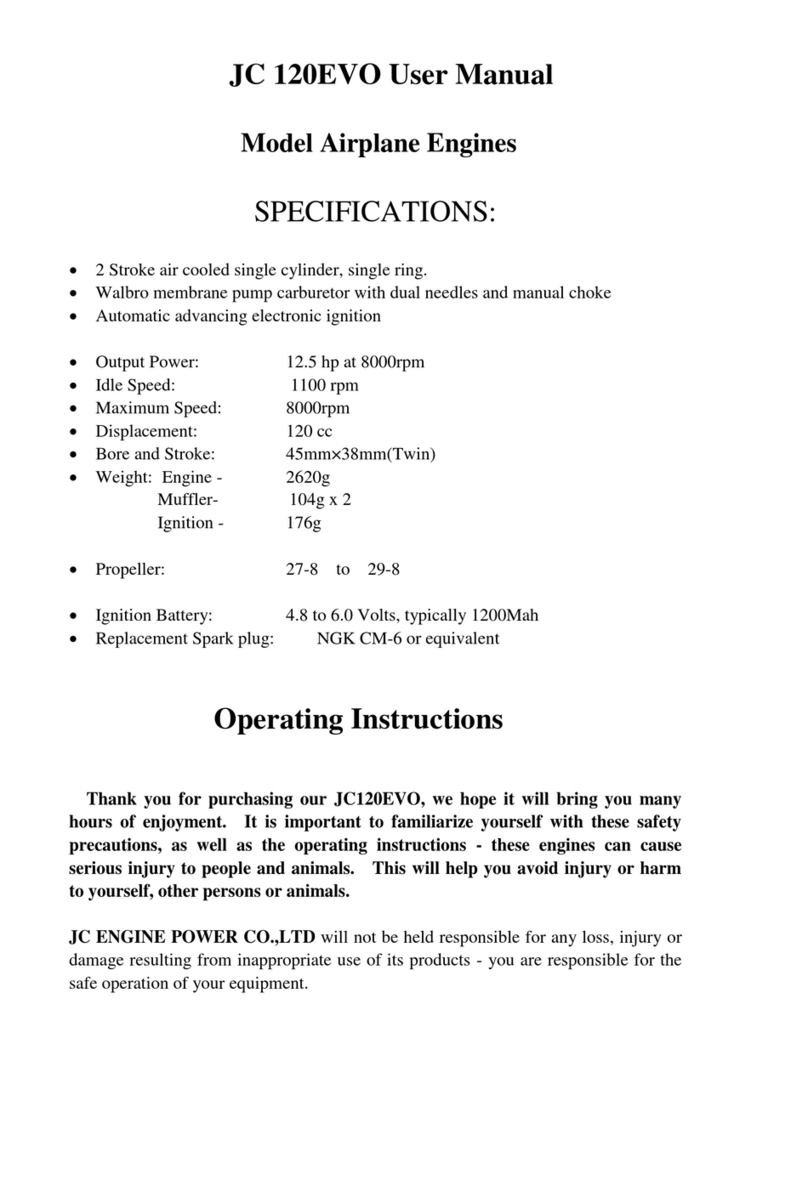 JC ENGINE POWER 120EVO User manual