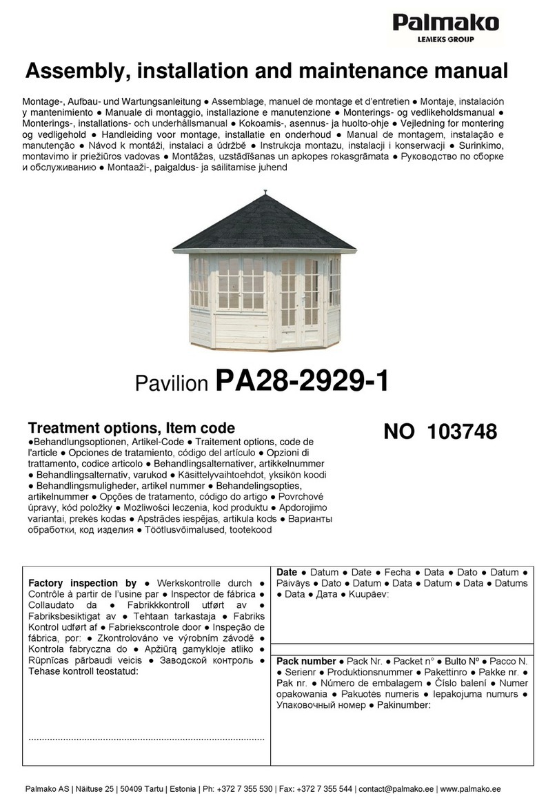 Lemeks Palmako PA28-2929-1 Assembly, installation and maintenance manual