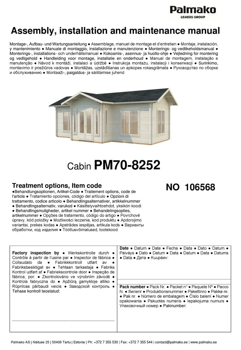 Lemeks Palmako PM70-8252 Assembly, installation and maintenance manual