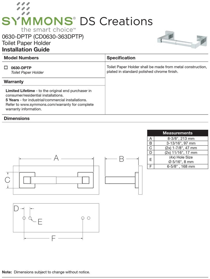 Symmons The Smart Choice 0630-DPTP User manual Symmons The Smart Choice 0630-DPTP User manual