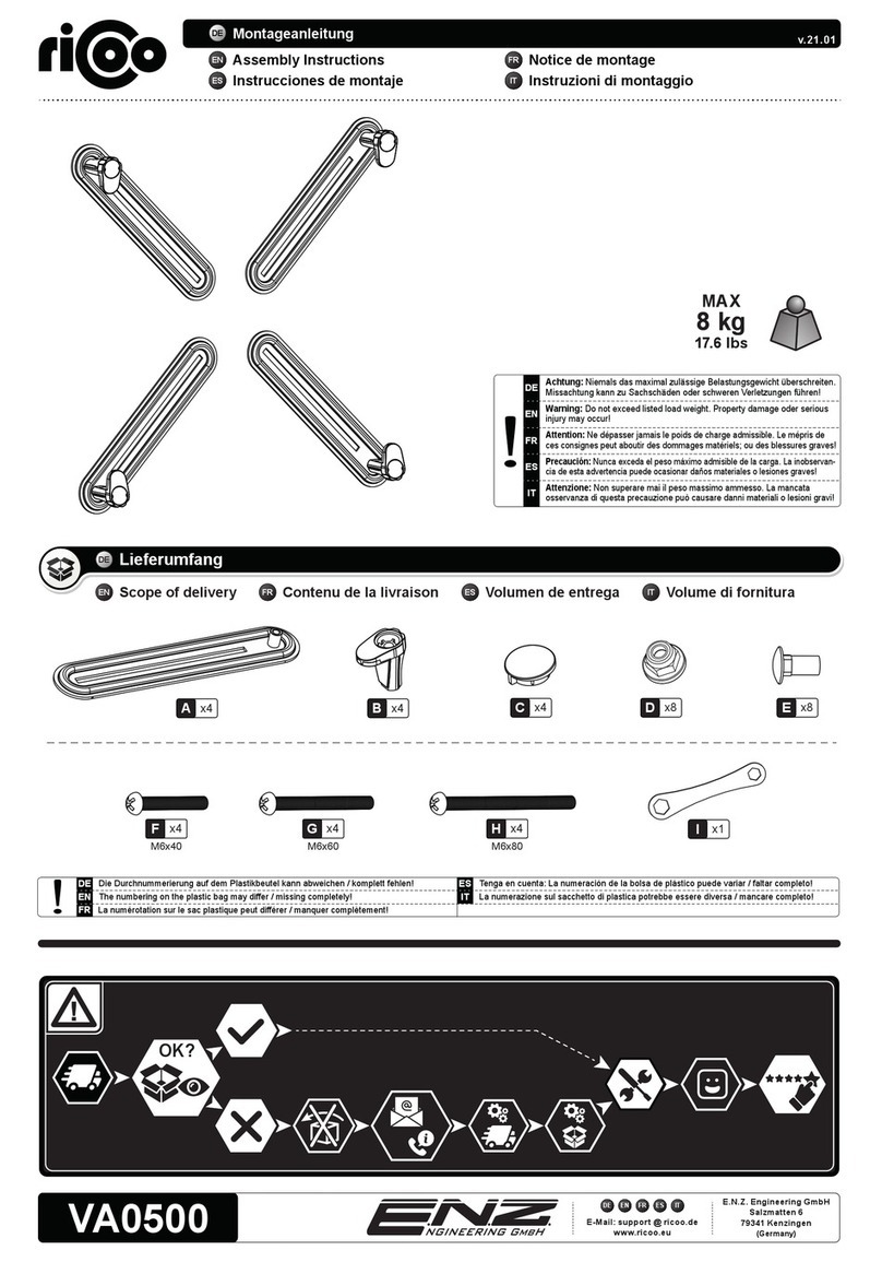 ricoo ENZ VA0500 Assembly instructions
