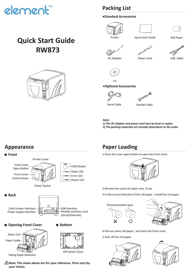 Element RW873 User manual Element RW873 User manual