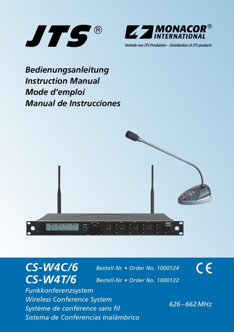 Monacor JTS CS-W4C/6 instruction manual