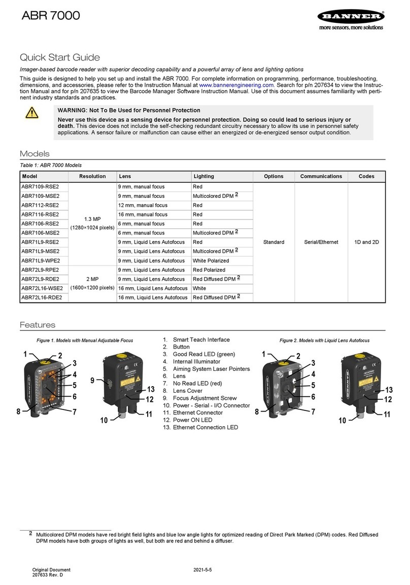 Banner ABR7109-MSE2 quick start guide