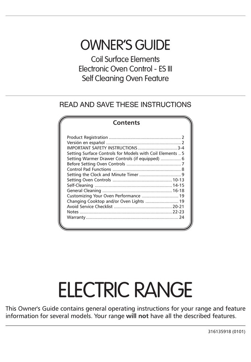 Electrolux FEF356CHTD owner's guide