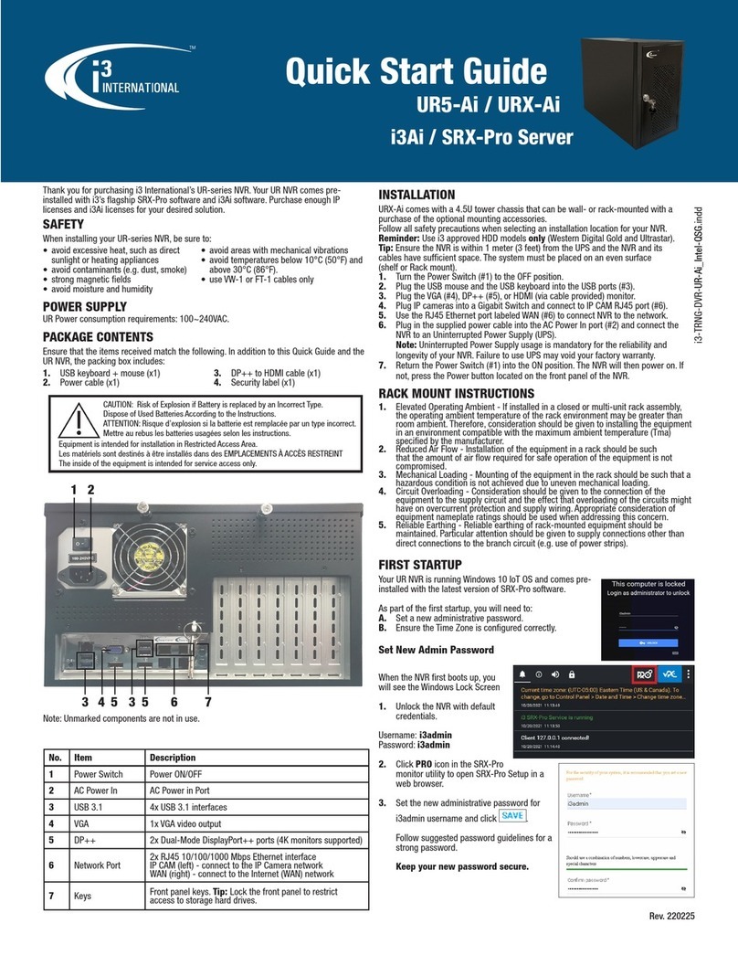 i3 International UR5-Ai quick start guide