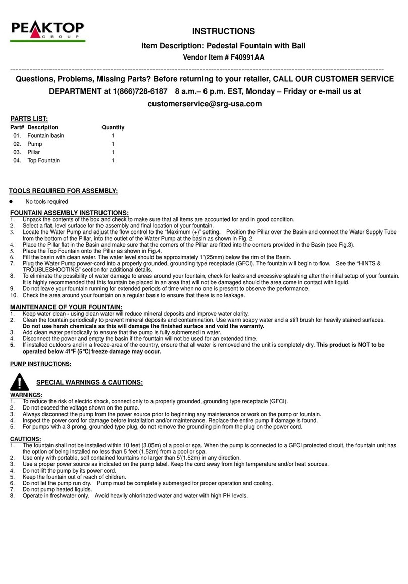 PEAKTOP Vendor F40991AA instructions PEAKTOP Vendor F40991AA instructions