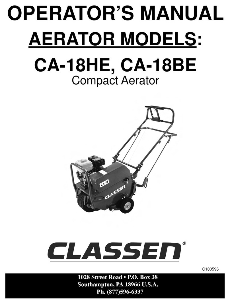Classen CA-18HE Operator's manual