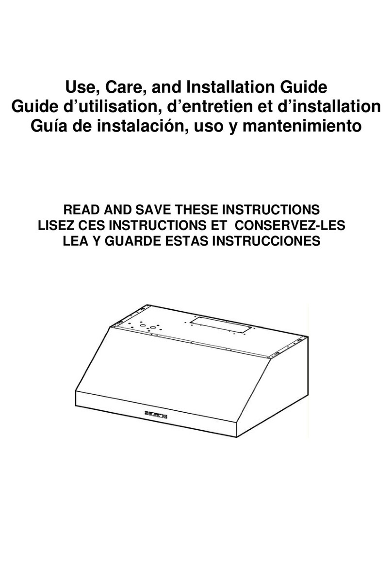 ELICA ESR636SS Use, care and installation guide