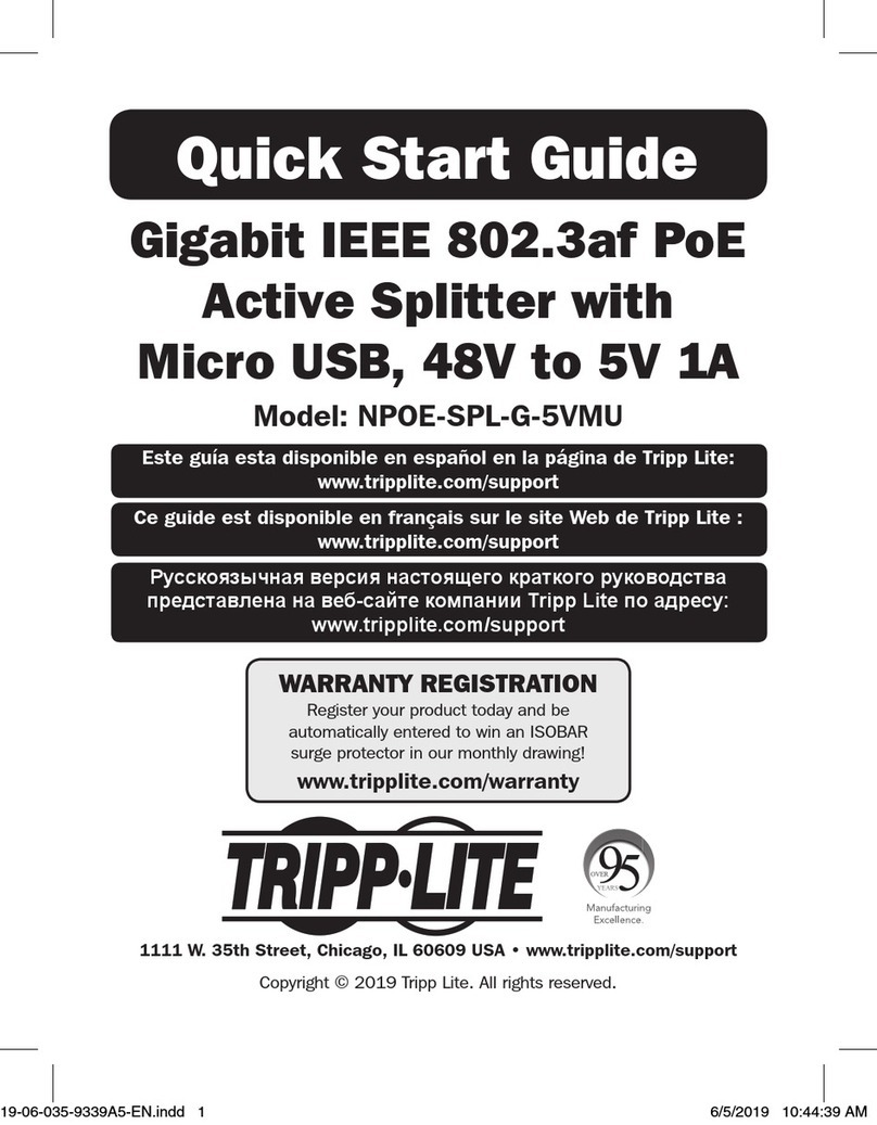 Tripp Lite NPOE-SPL-G-5VMU quick start guide