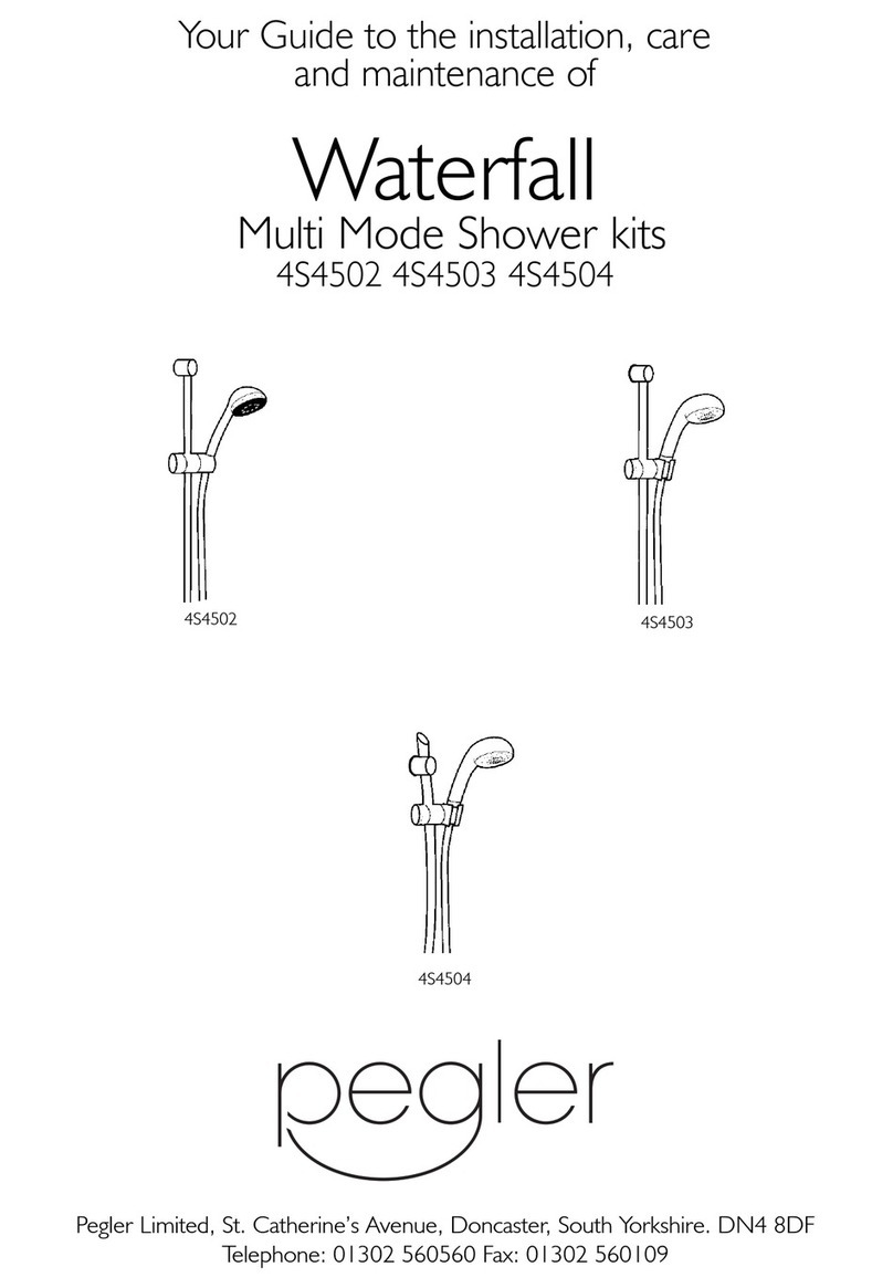 Pegler Waterfall 4S4502 Guide to the installation, care and maintenance