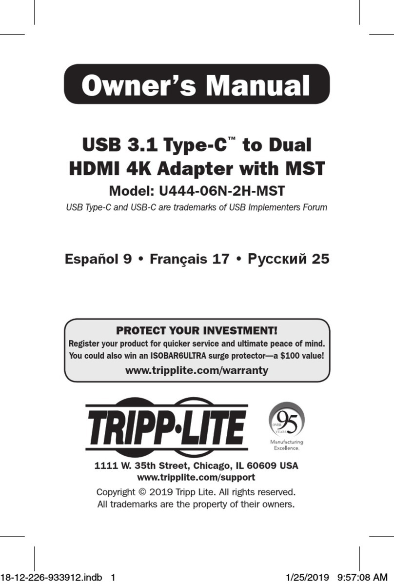 Tripp Lite U444-06N-2H-MST owner's manual