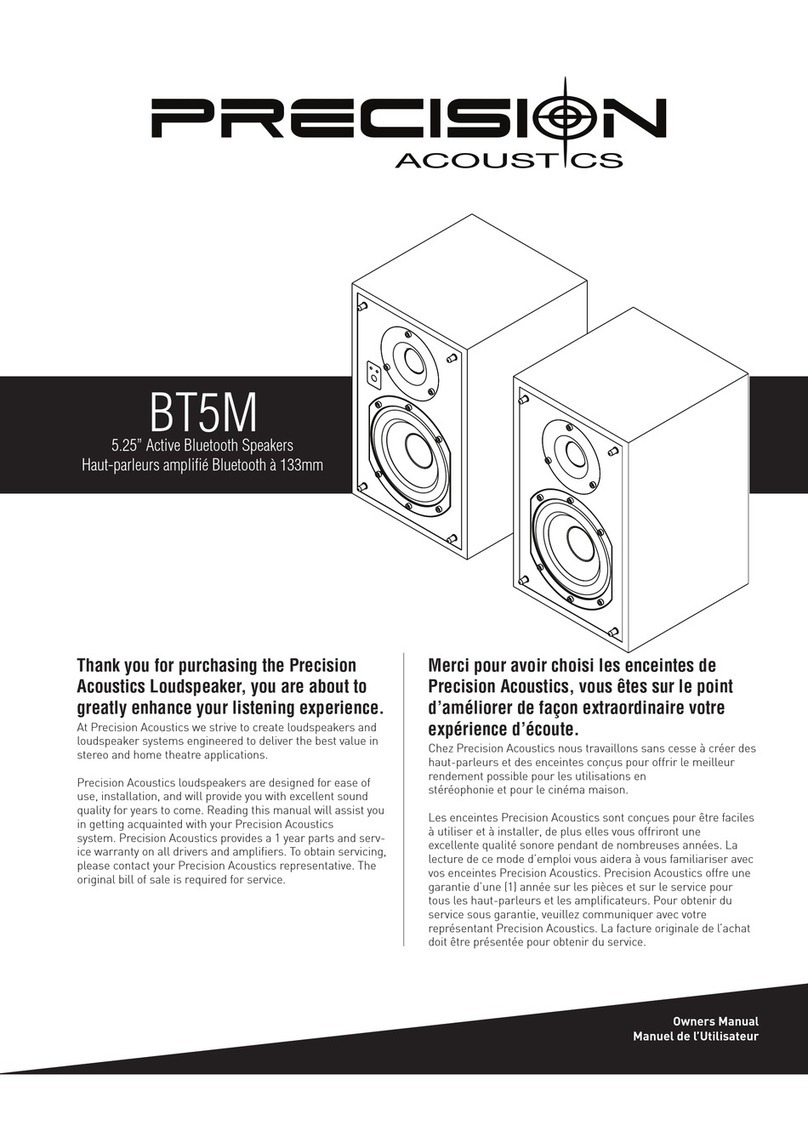 Precision Acoustics BT5M owner's manual