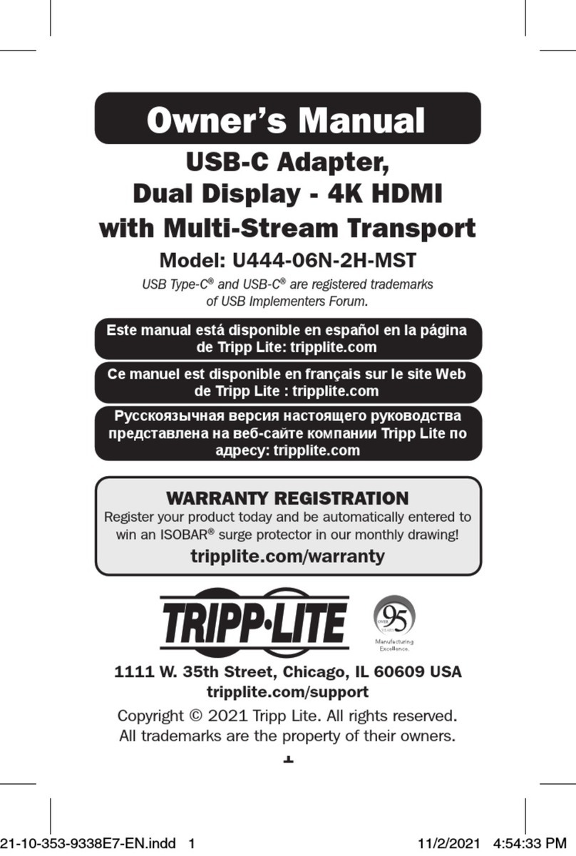Tripp Lite U444-06N-2H-MST User manual