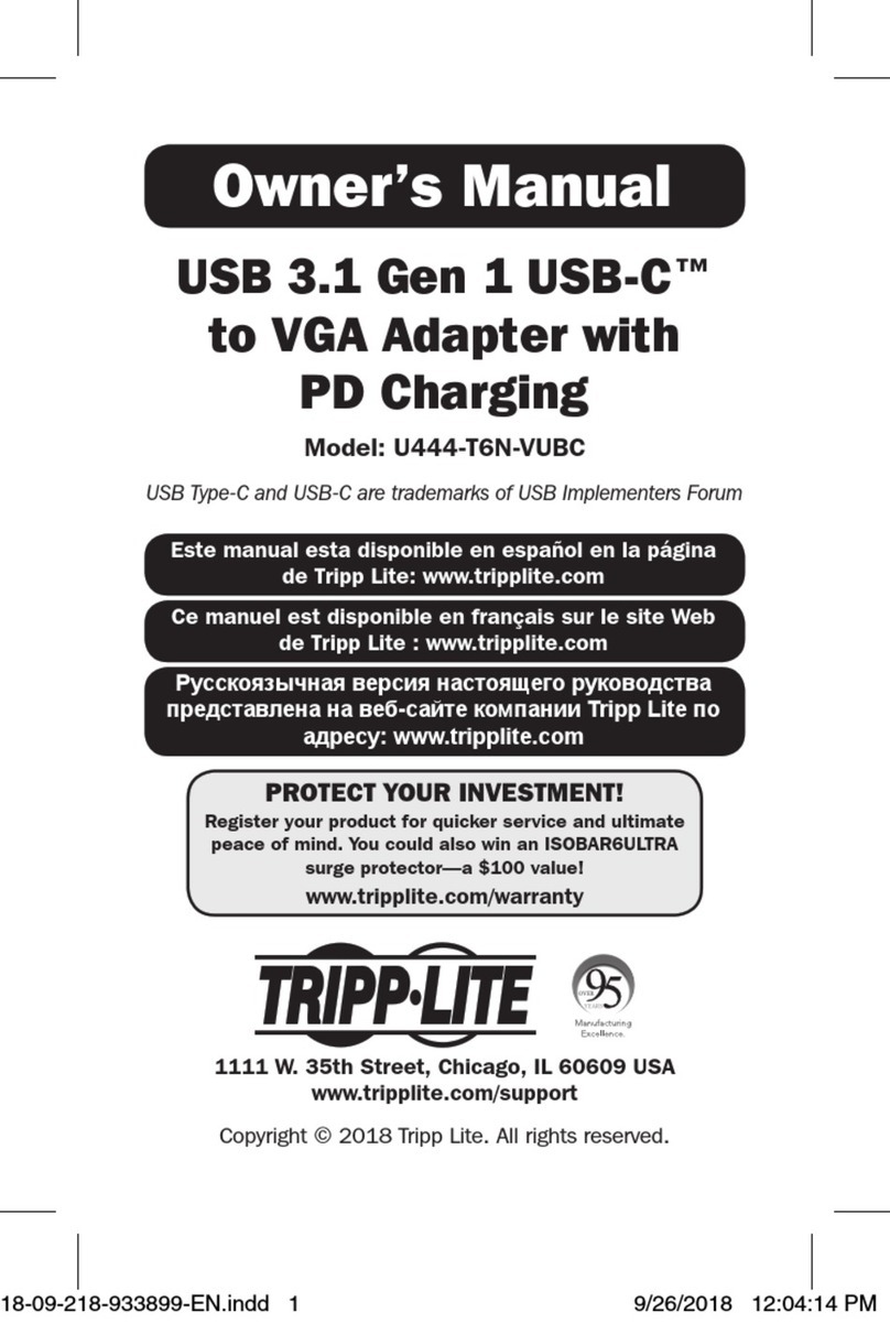 Tripp Lite U444-T6N-VUBC owner's manual