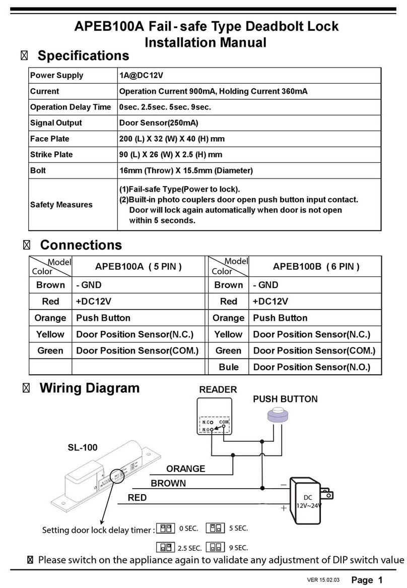 AccessPRO APEB100A installation manual
